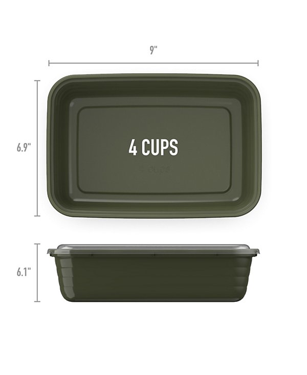 Food Prep 1-Compartment Food Storage Containers, Pack of 10