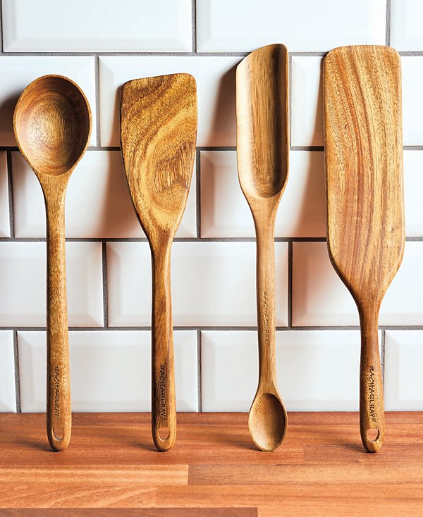 Tools and Gadgets Wooden Kitchen Utensils, Set of 4