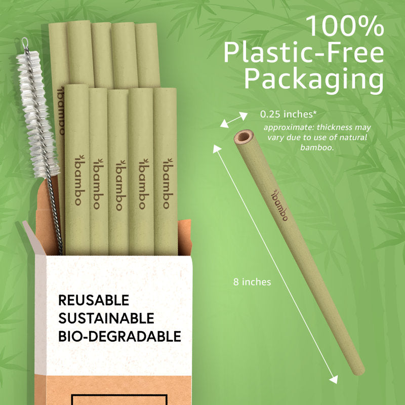 8-Inch Reusable Straws - Eco-Friendly for Sustainable Sipping