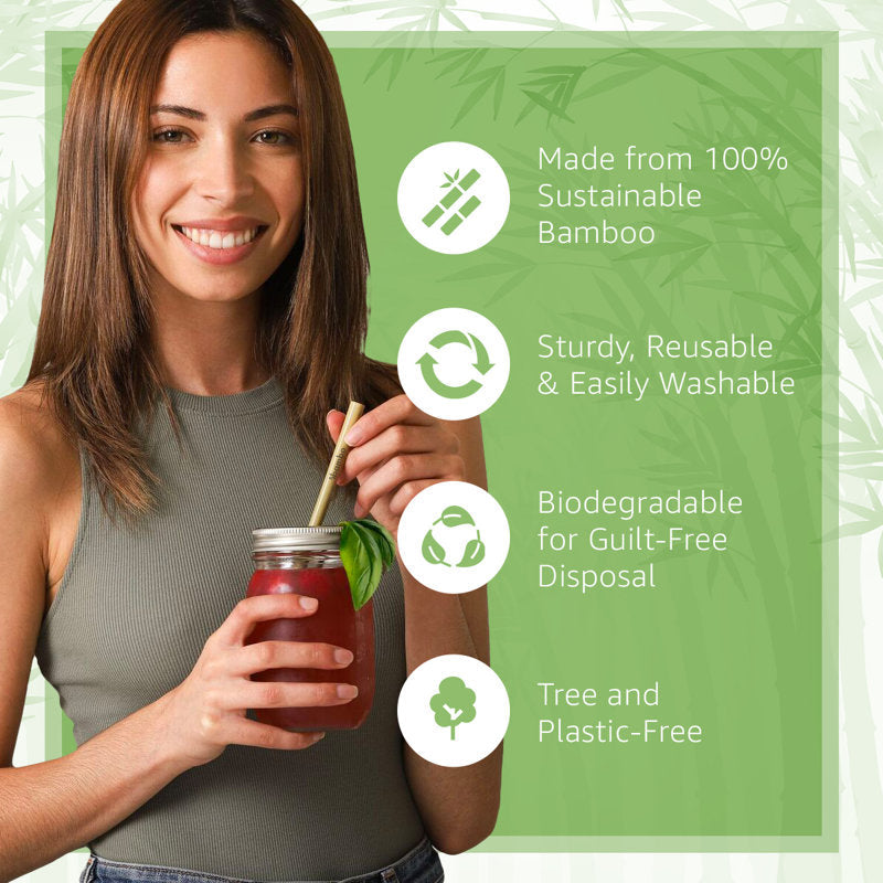 8-Inch Reusable Straws - Eco-Friendly for Sustainable Sipping
