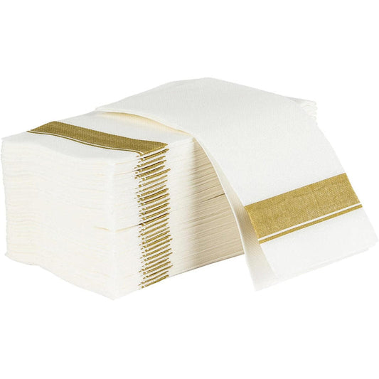 Ecoquality Disposable Cloth Feel Dinner Napkins for 100 Guests (Set of 100)