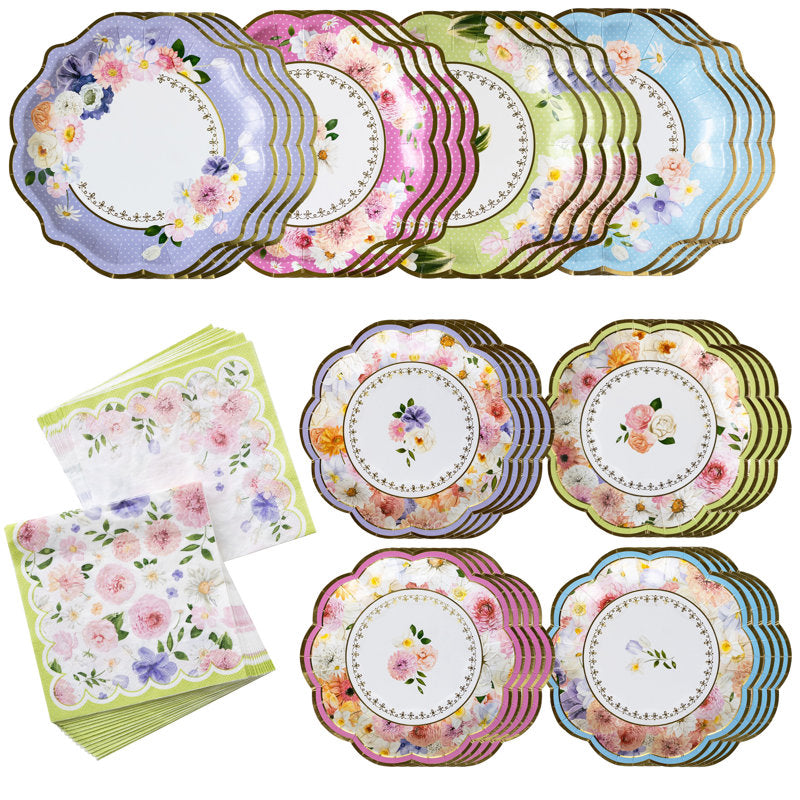Tea Time Party 62 Piece Party Tableware Set (16 Guests)